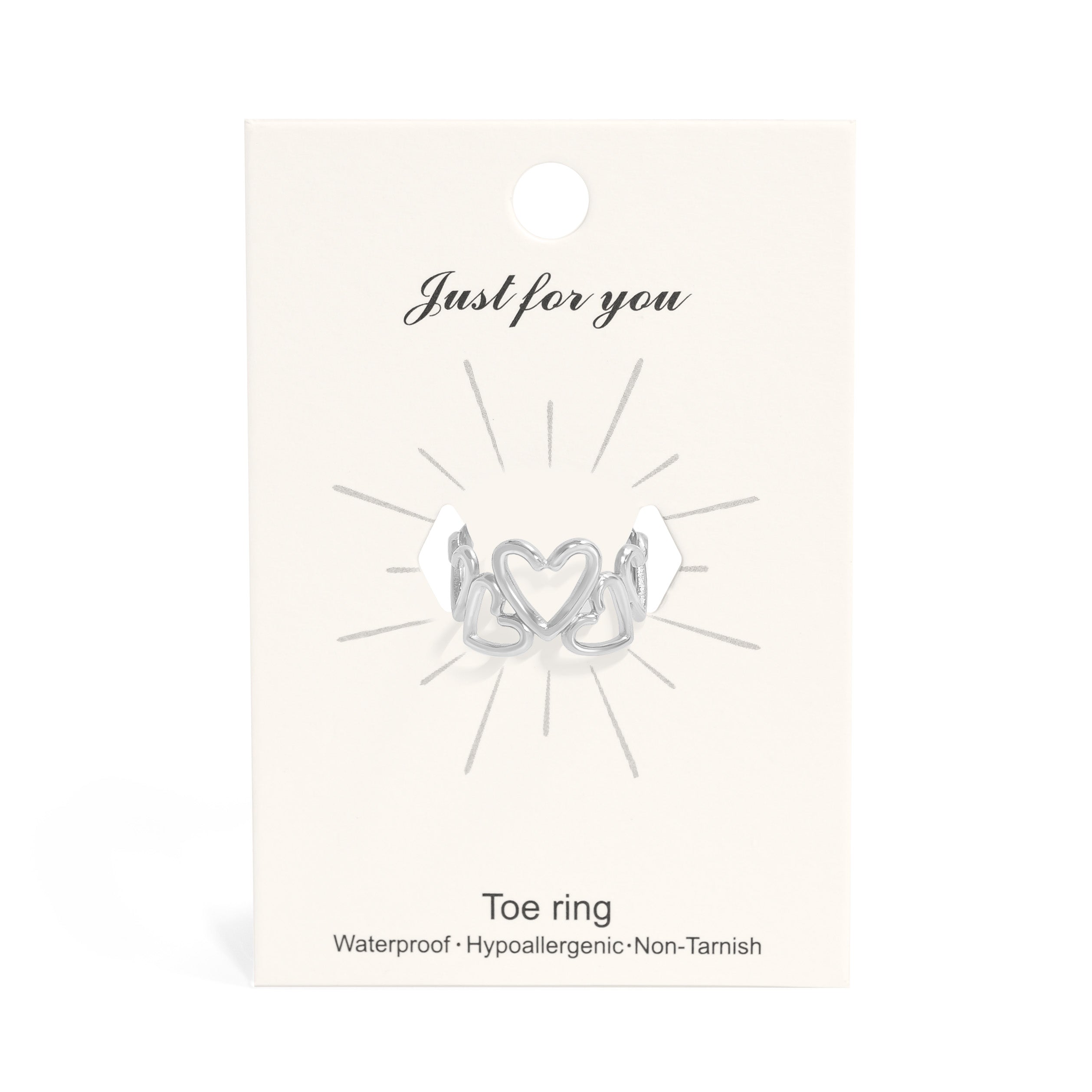 18K Gold PVD Stainless Steel Heart Toe Ring