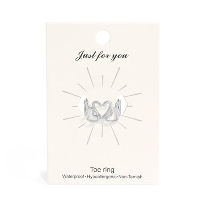 18K Gold PVD Stainless Steel Heart Toe Ring