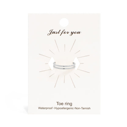 18K Gold PVD Stainless Steel Double Toe Ring