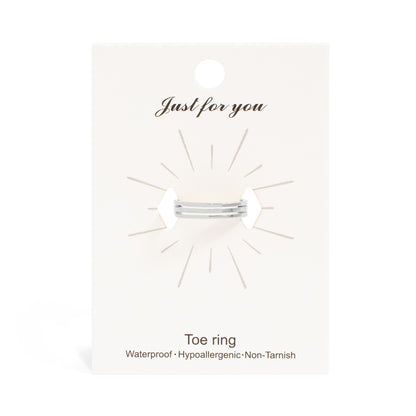 18K Gold PVD Stainless Steel Triple Toe Ring