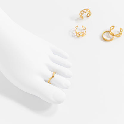 18K Gold PVD Stainless Steel Point Toe Ring