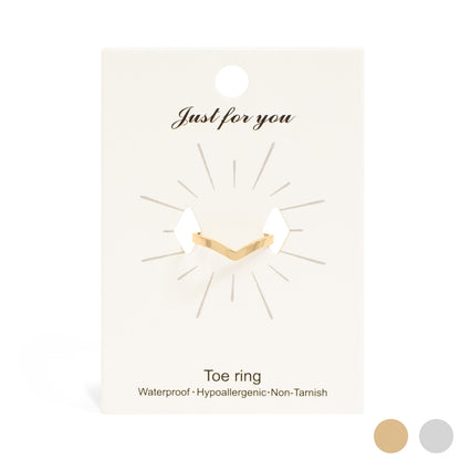 18K Gold PVD Stainless Steel Point Toe Ring