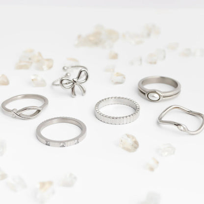 18K Gold PVD Stainless Steel Fish Stacking Ring