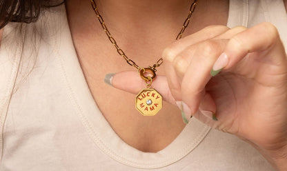 18K Gold PVD Stainless Steel Lucky Mama Charm