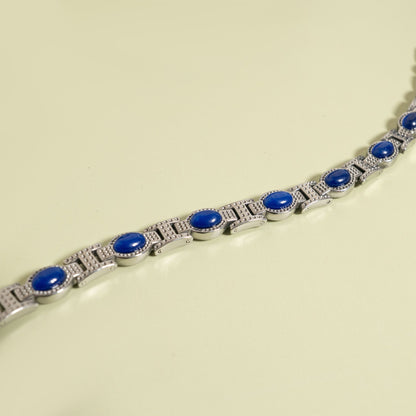 Stainless Steel Blue Stone Magnetic Bracelet