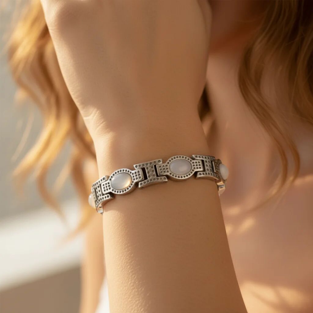 Stainless Steel Germanium Women's Magnetic Bracelet