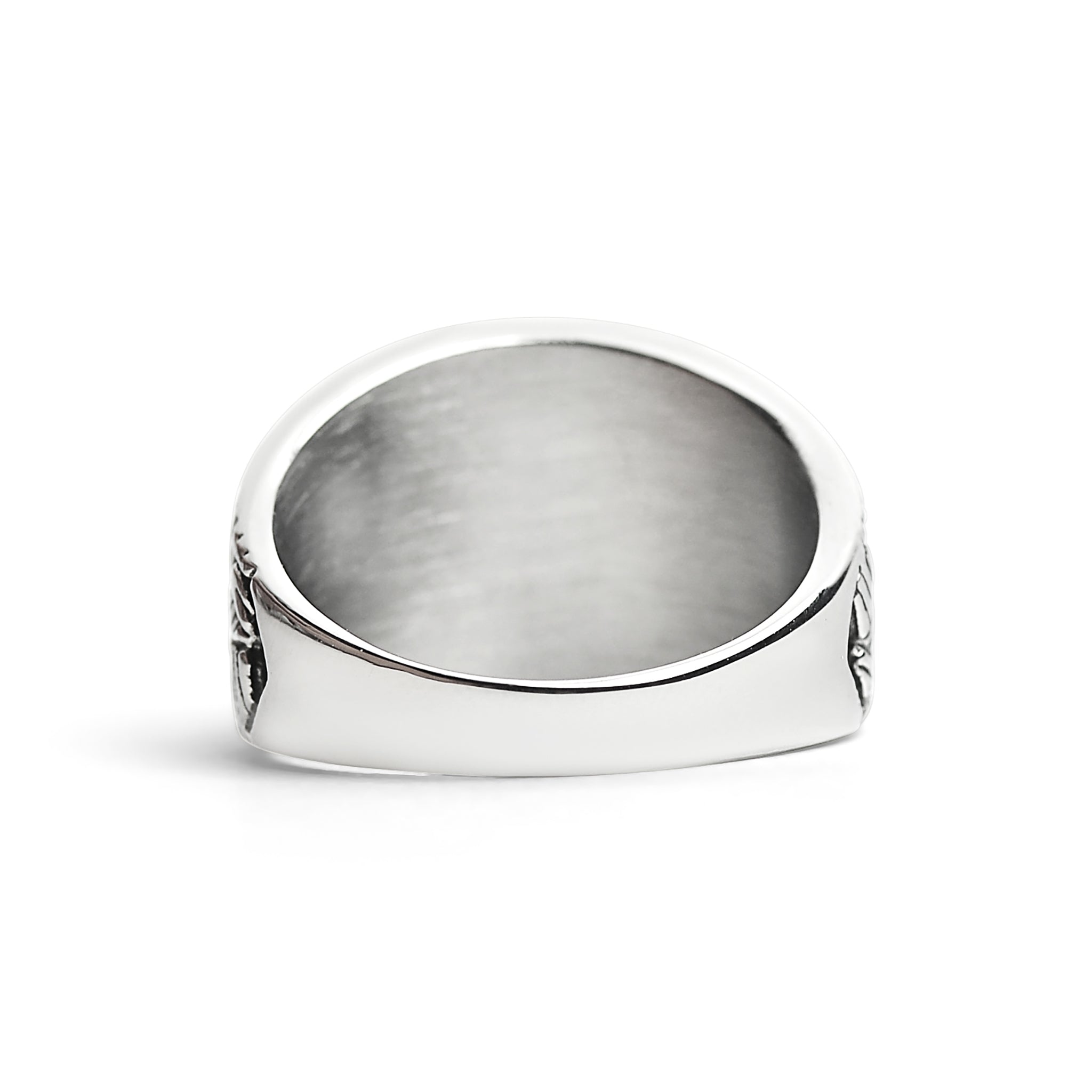 United States Army Stainless Steel With Black Center Stone Women's Ring
