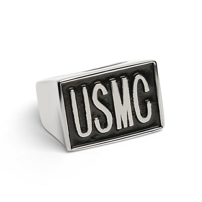 "USMC" Stainless Steel Women's Ring