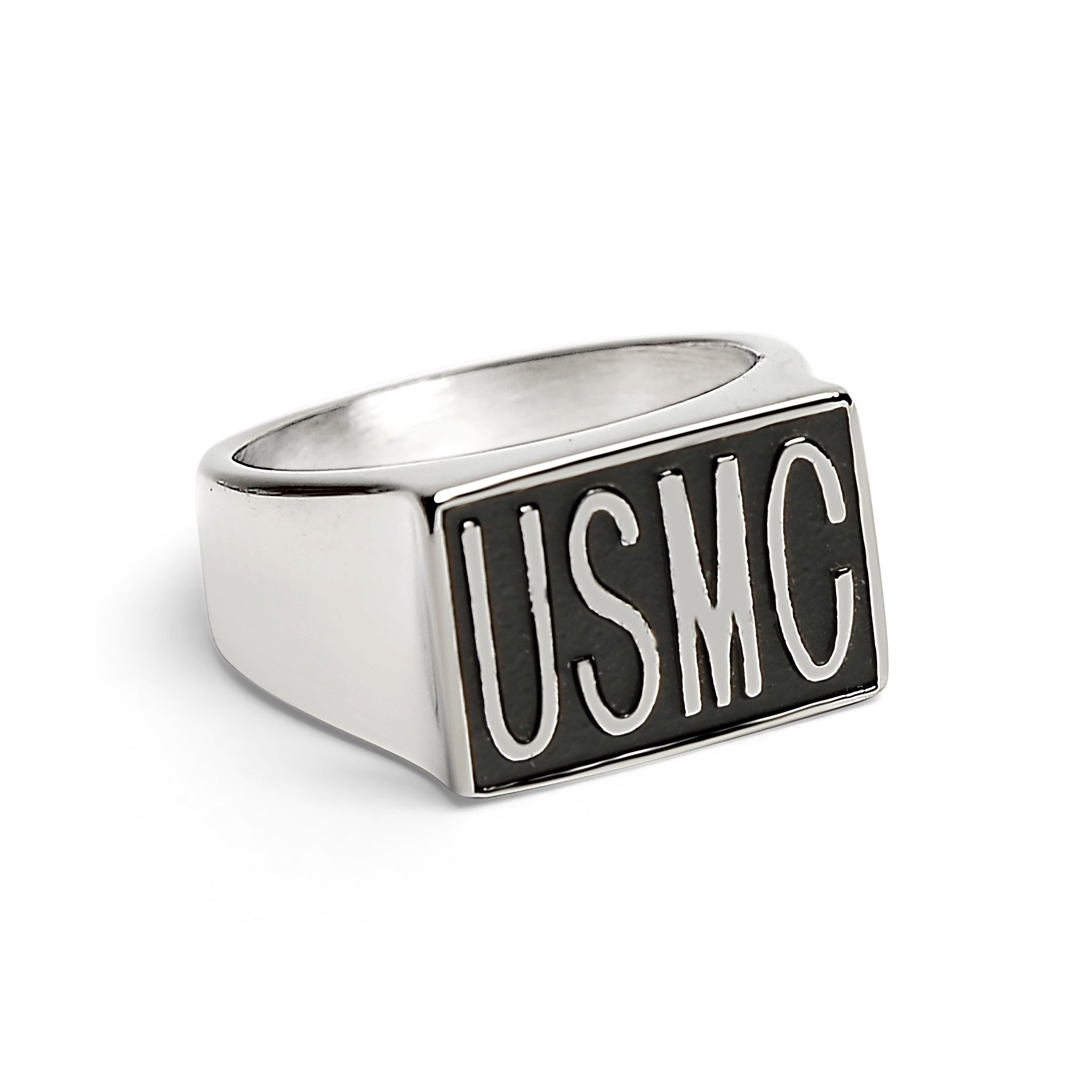 Stainless Steel "USMC" Signet Ring