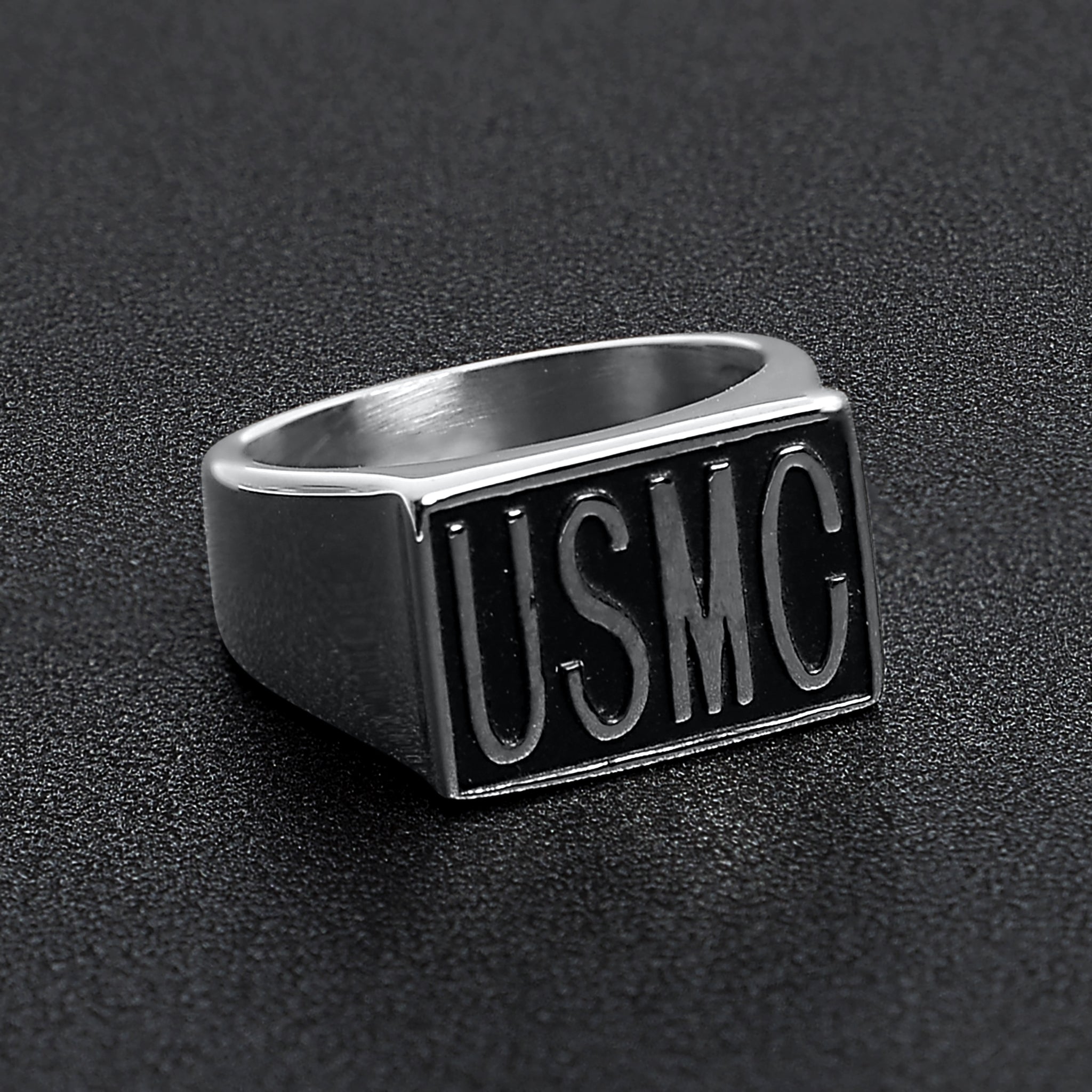 "USMC" Stainless Steel Women's Ring