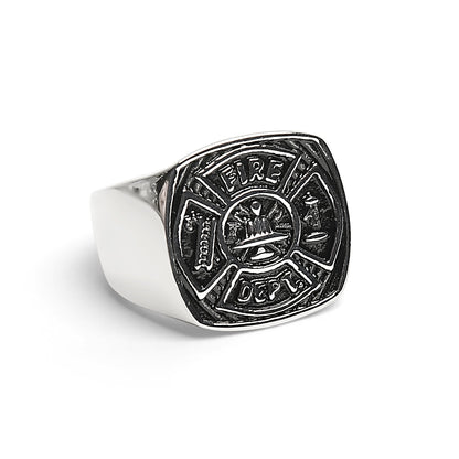 Fire Department Stainless Steel Ring