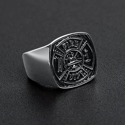 Fire Department Stainless Steel Ring