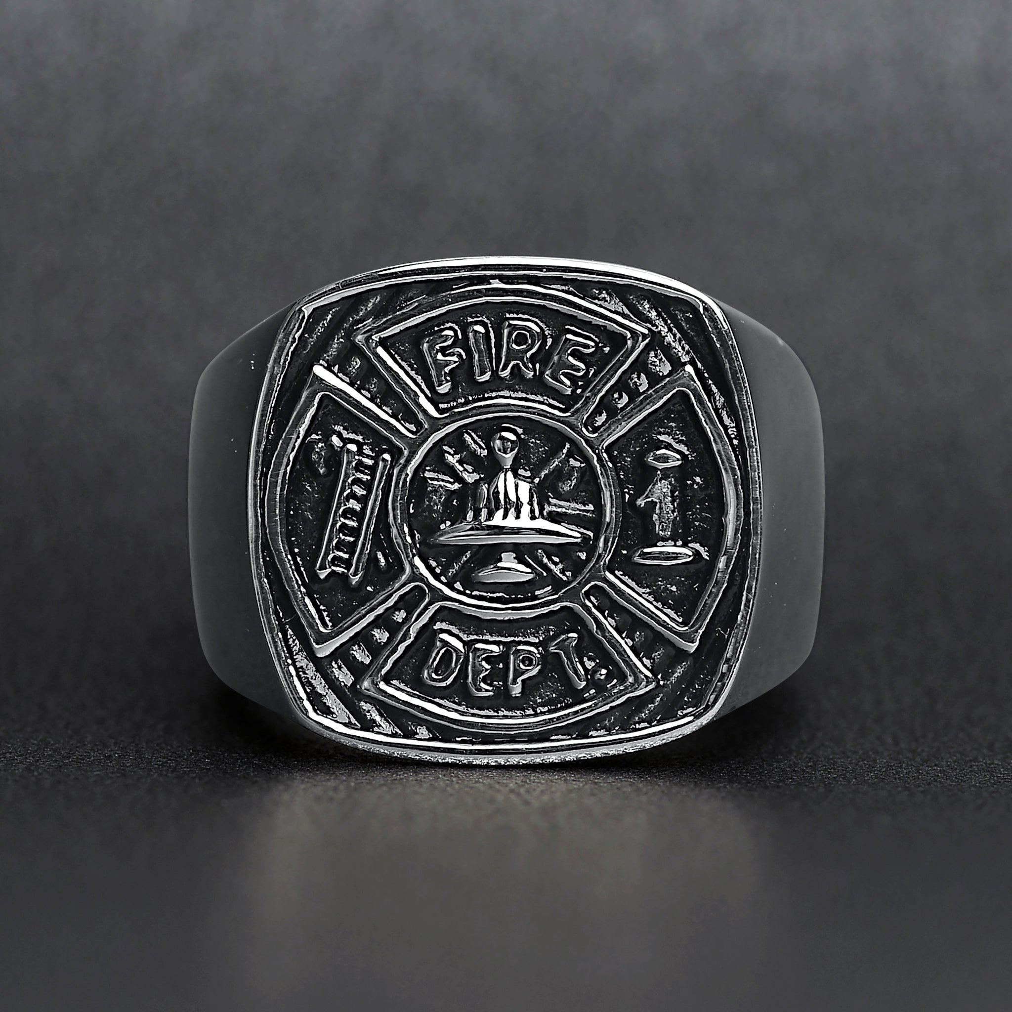 Fire Department Stainless Steel Ring