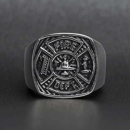 Fire Department Stainless Steel Ring