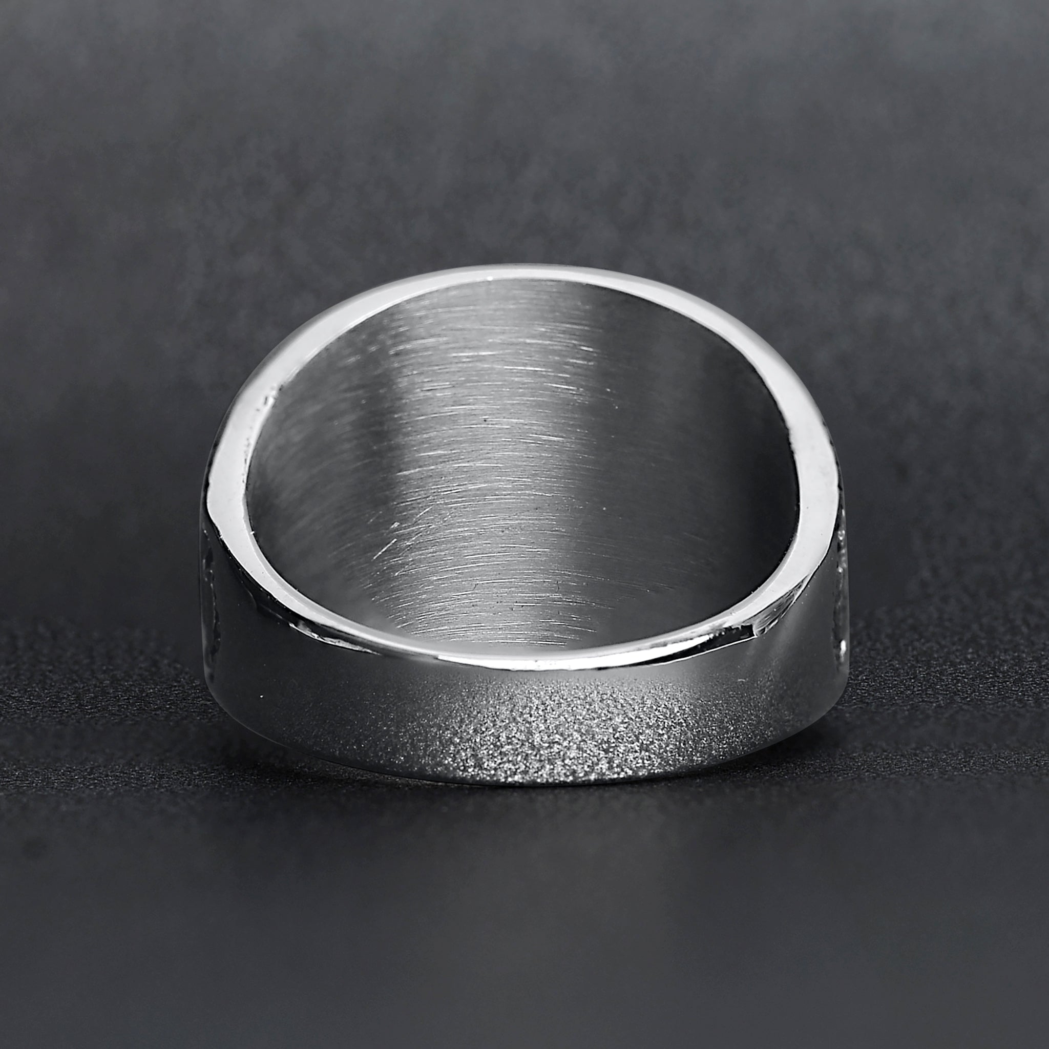 United States Navy Dark Blue Center Stone Stainless Steel Women's Ring