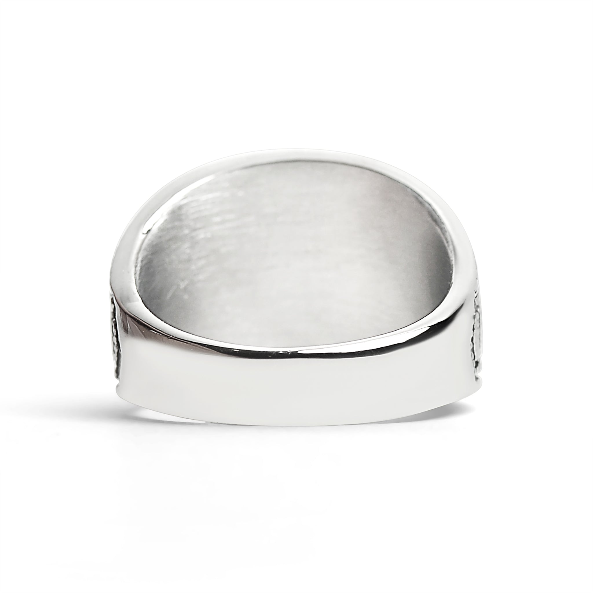 United States Navy Dark Blue Center Stone Stainless Steel Women's Ring