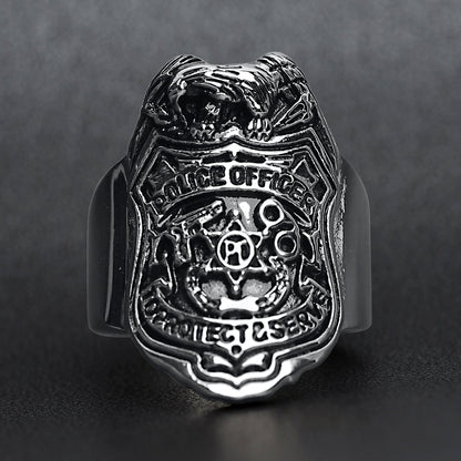 Police officer Stainless Steel Ring