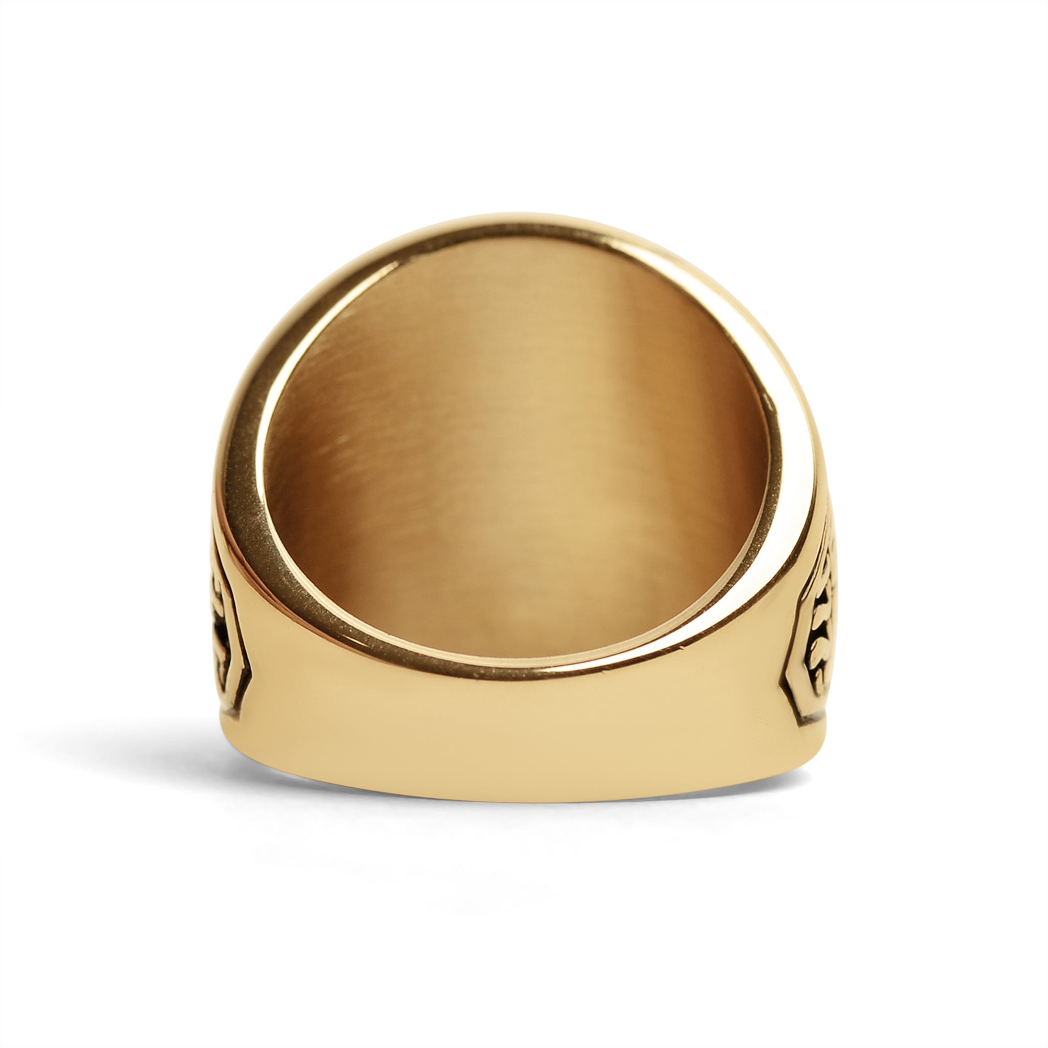 18K Gold PVD Stainless Steel Red Stone United States Marines Ring