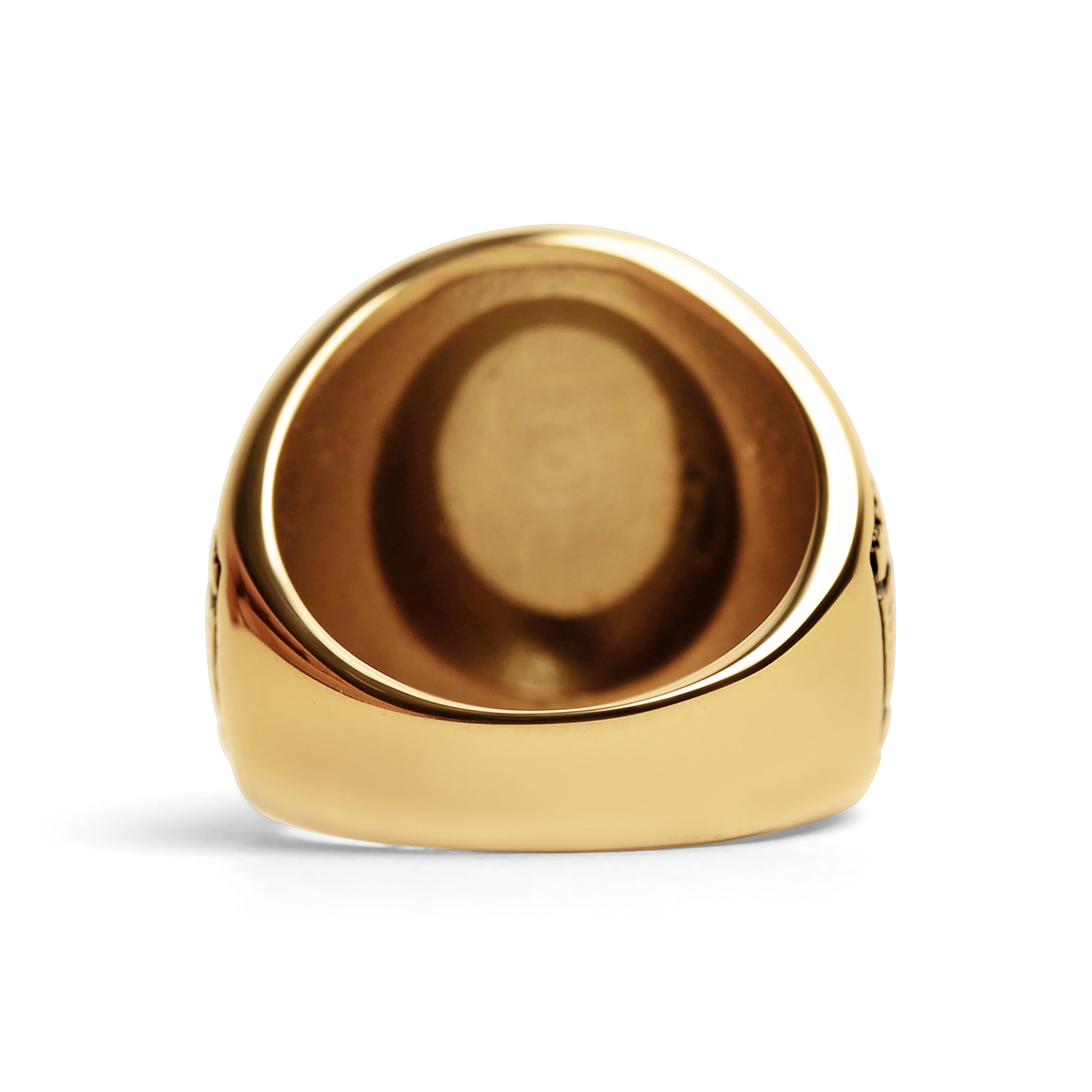 18K Gold PVD Stainless Steel United States Military Veterans Men's Ring