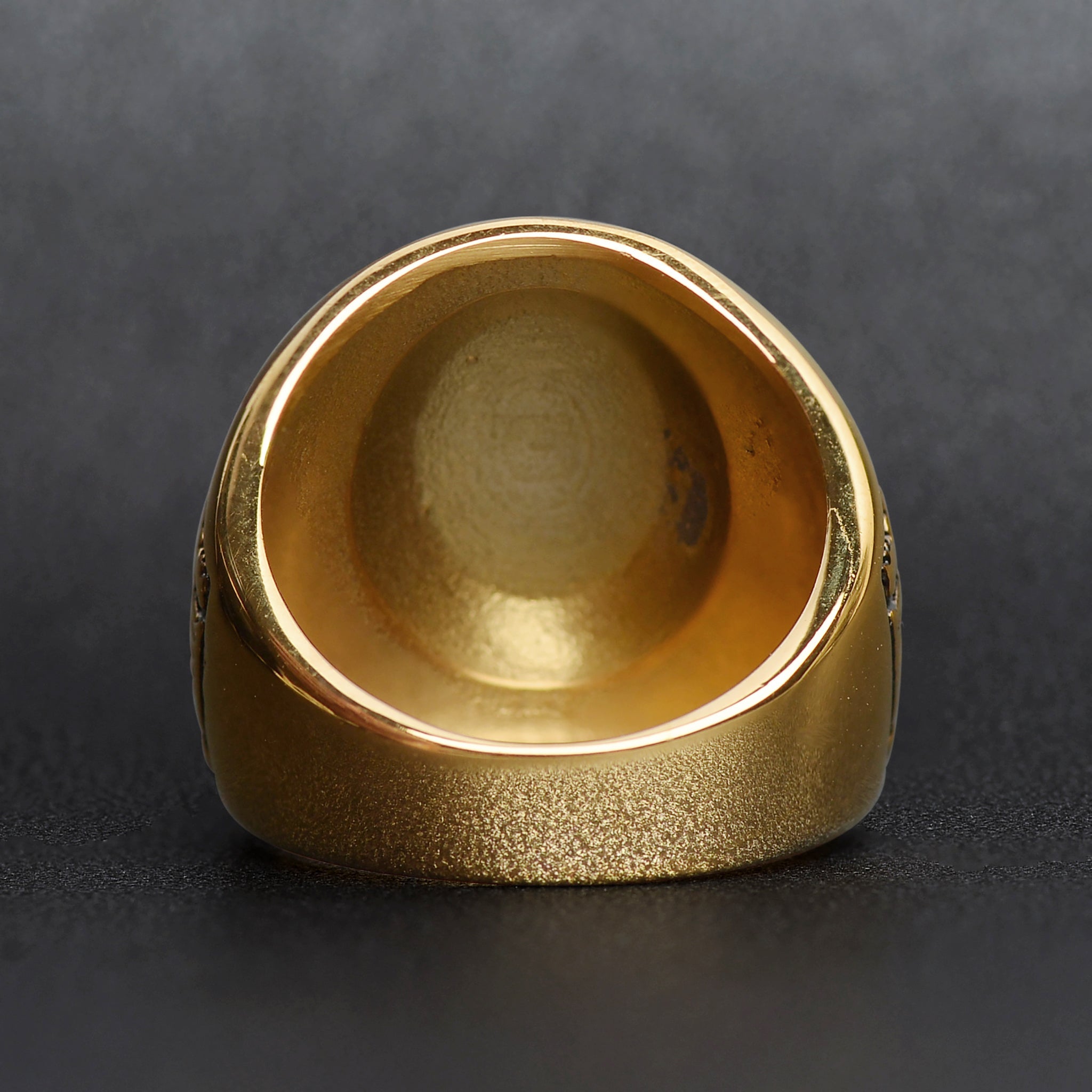 18K Gold PVD Stainless Steel United States Military Veterans Men's Ring