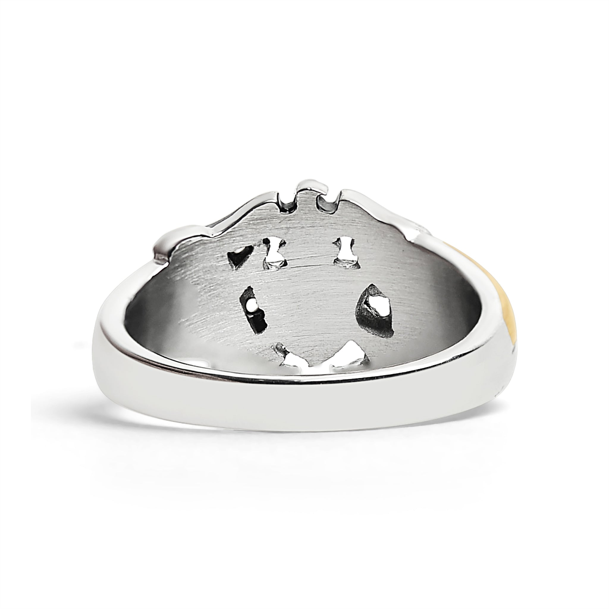 18K Gold PVD Stainless Steel United States Navy Two Tone Women's Ring
