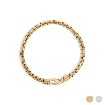 18K Gold PVD Stainless Steel Chain Metal Clasp Bracelet