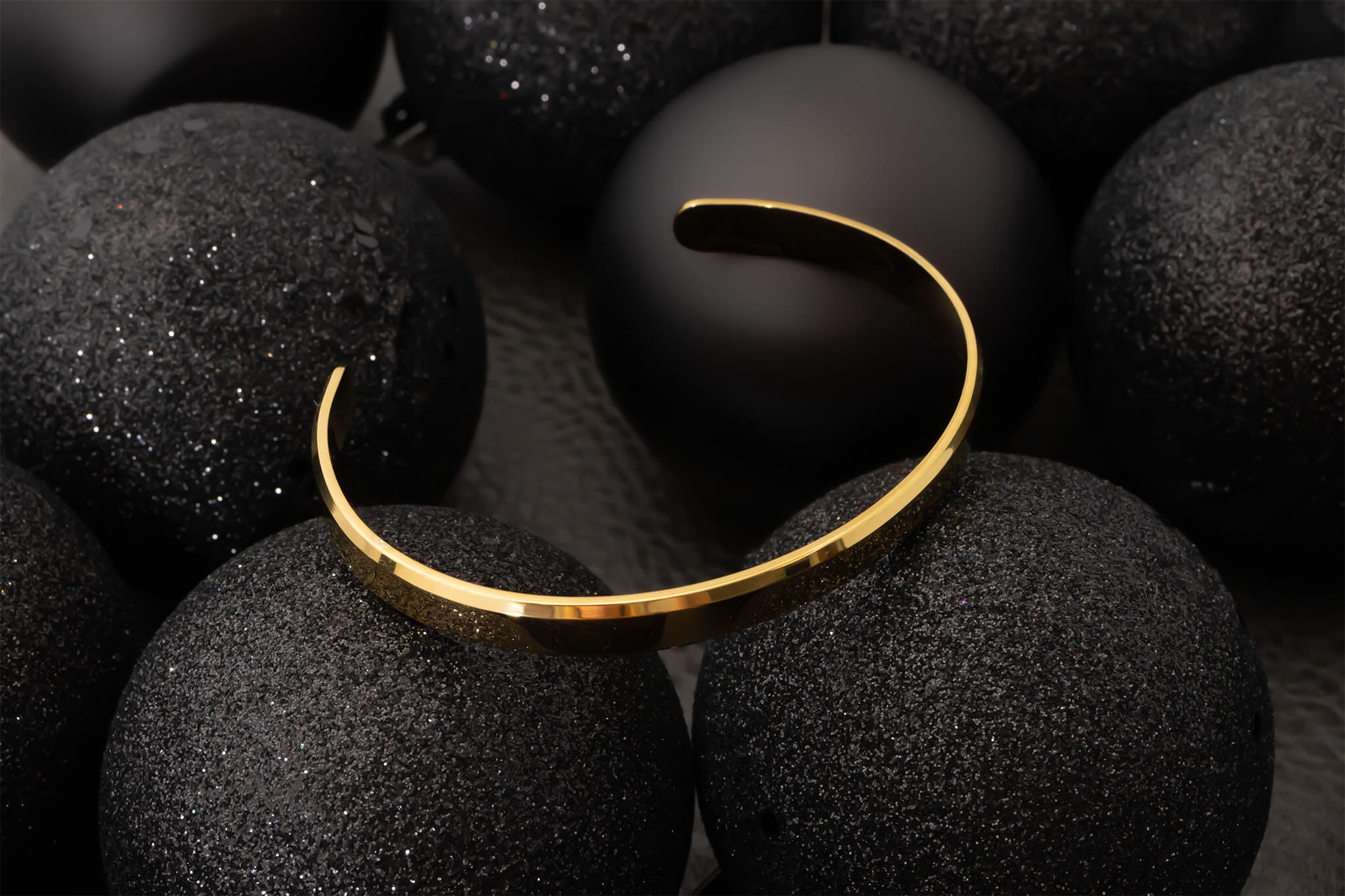 18K Gold PVD Mens Metal Cuff Bracelet