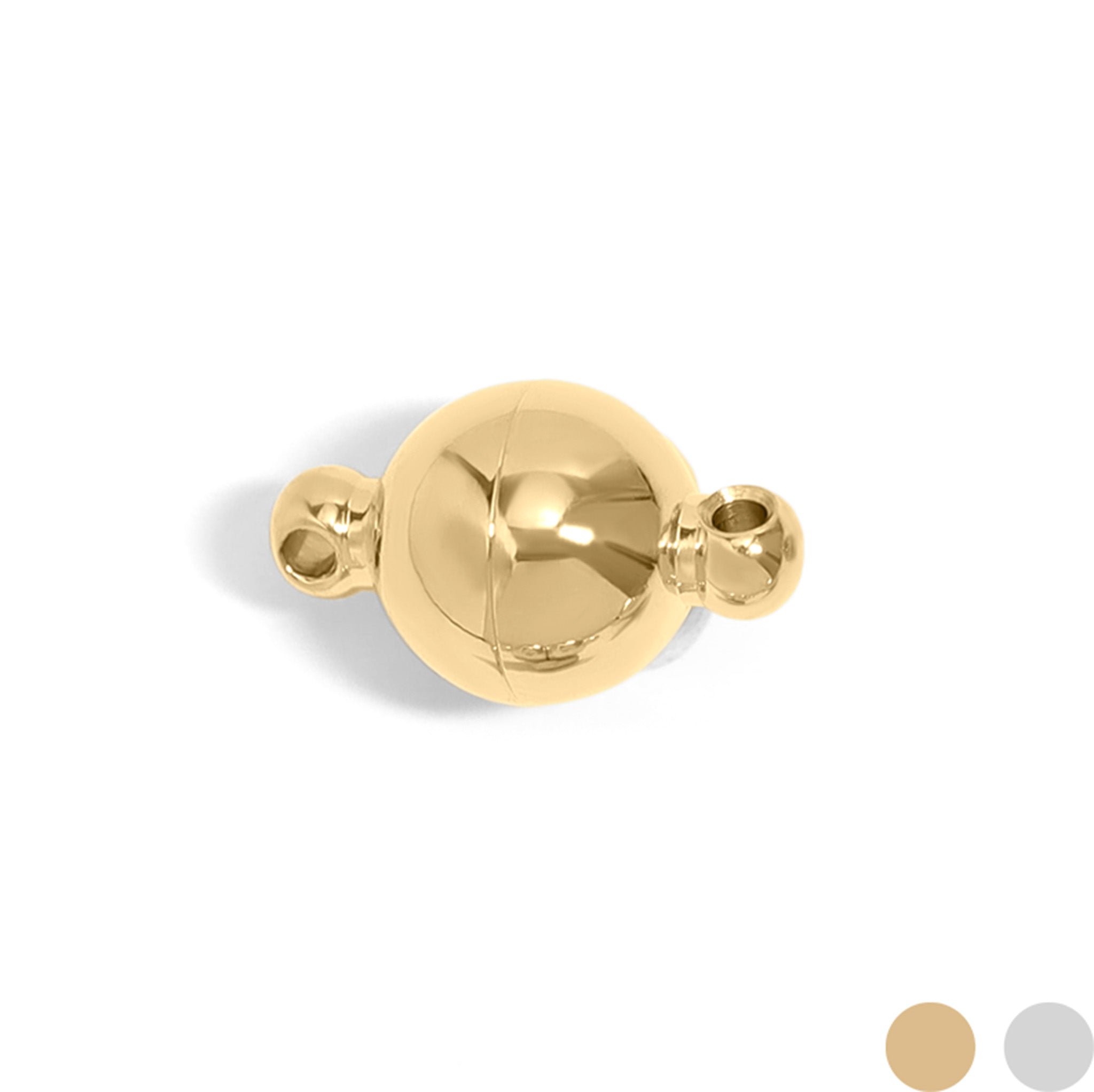 18K Gold PVD Stainless Steel Round Magnetic Clasp
