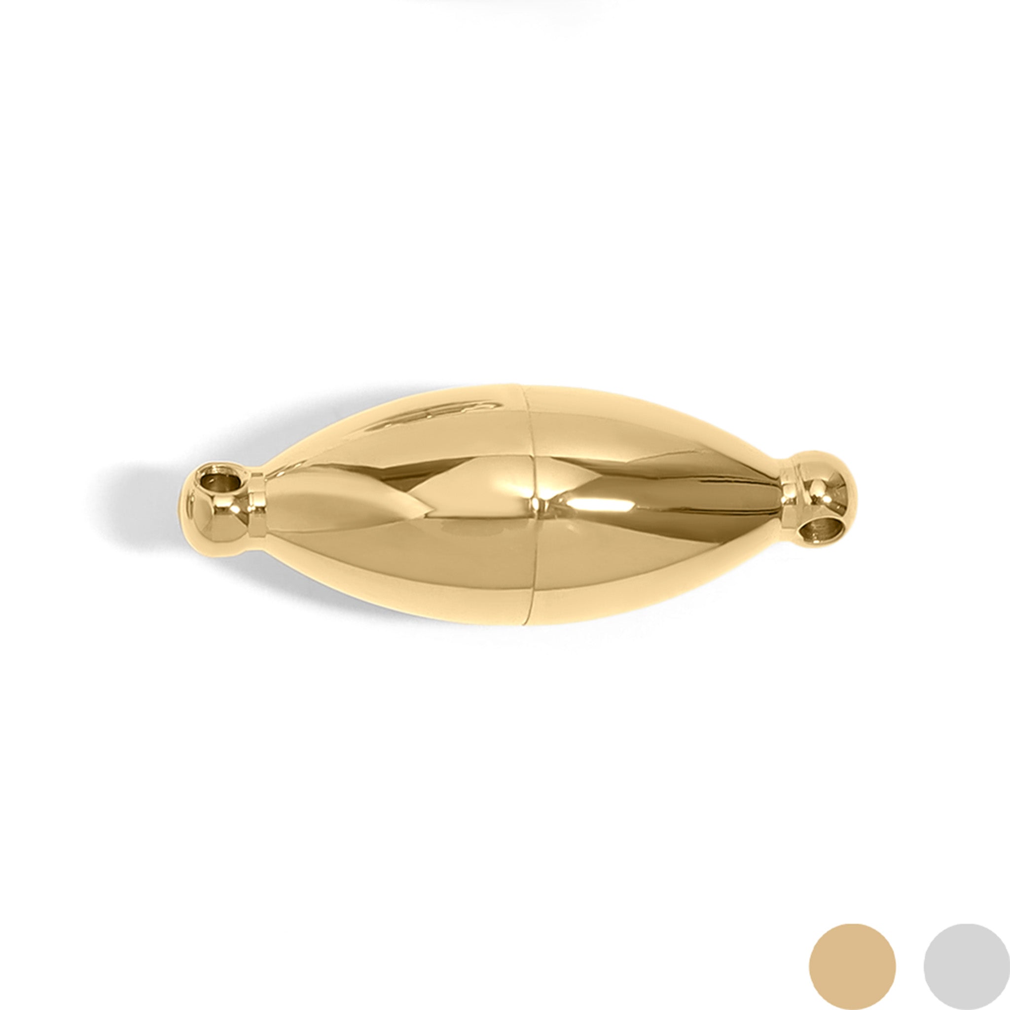 18K Gold PVD Stainless Steel Oval Magnetic Clasp