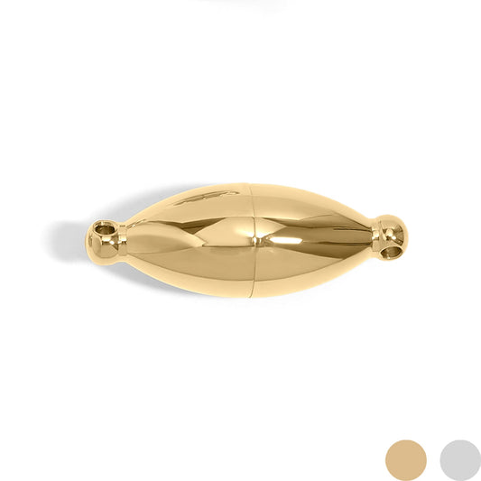 18K Gold PVD Stainless Steel Oval Magnetic Clasp