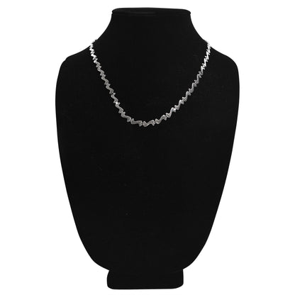 Stainless Steel Swish Wave Fancy Chain Necklace