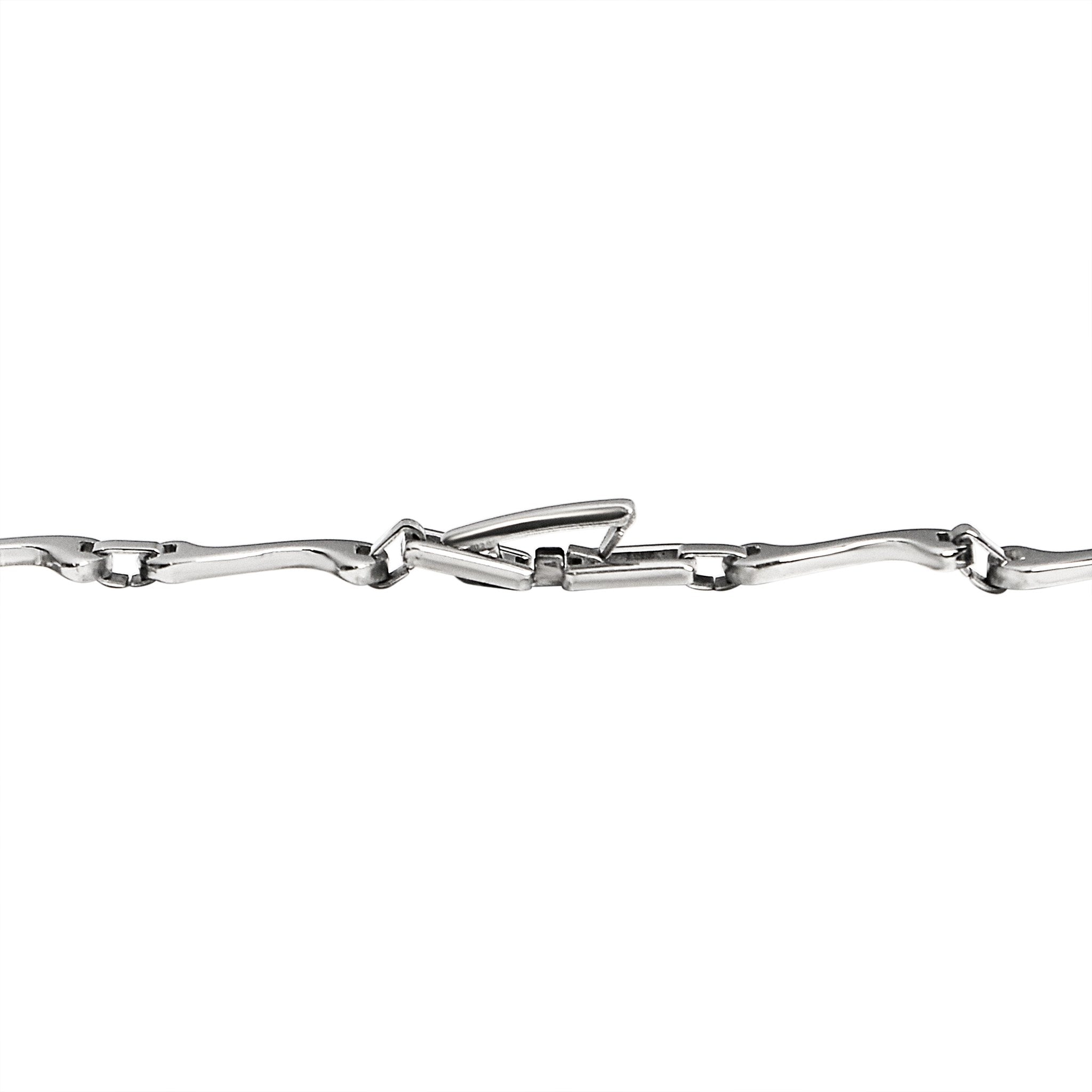Stainless Steel Swish Wave Fancy Chain Necklace
