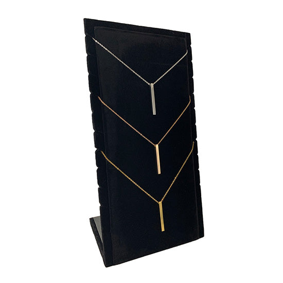 Black Suede 9 Slot Necklace Display