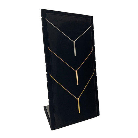 Black Suede 9 Slot Necklace Display