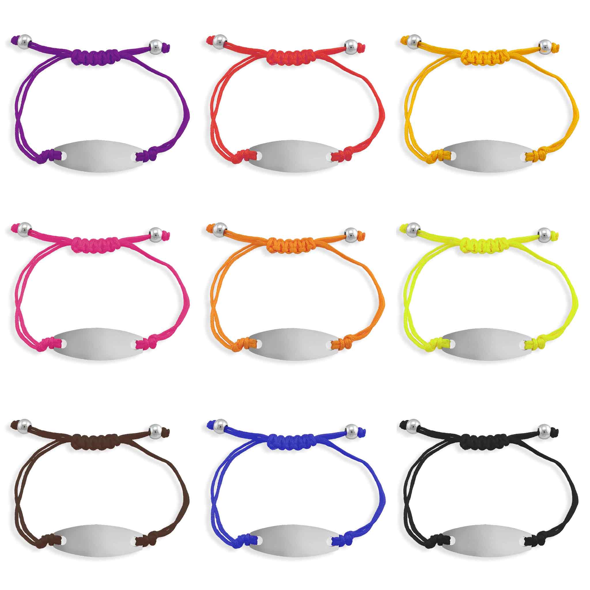 Engravable Oval ID Friendship Bracelet