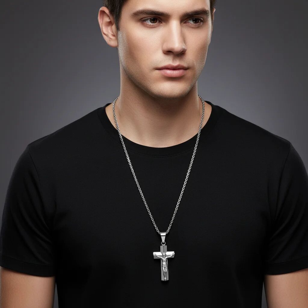Stainless Steel Crucifix Cross Pendant