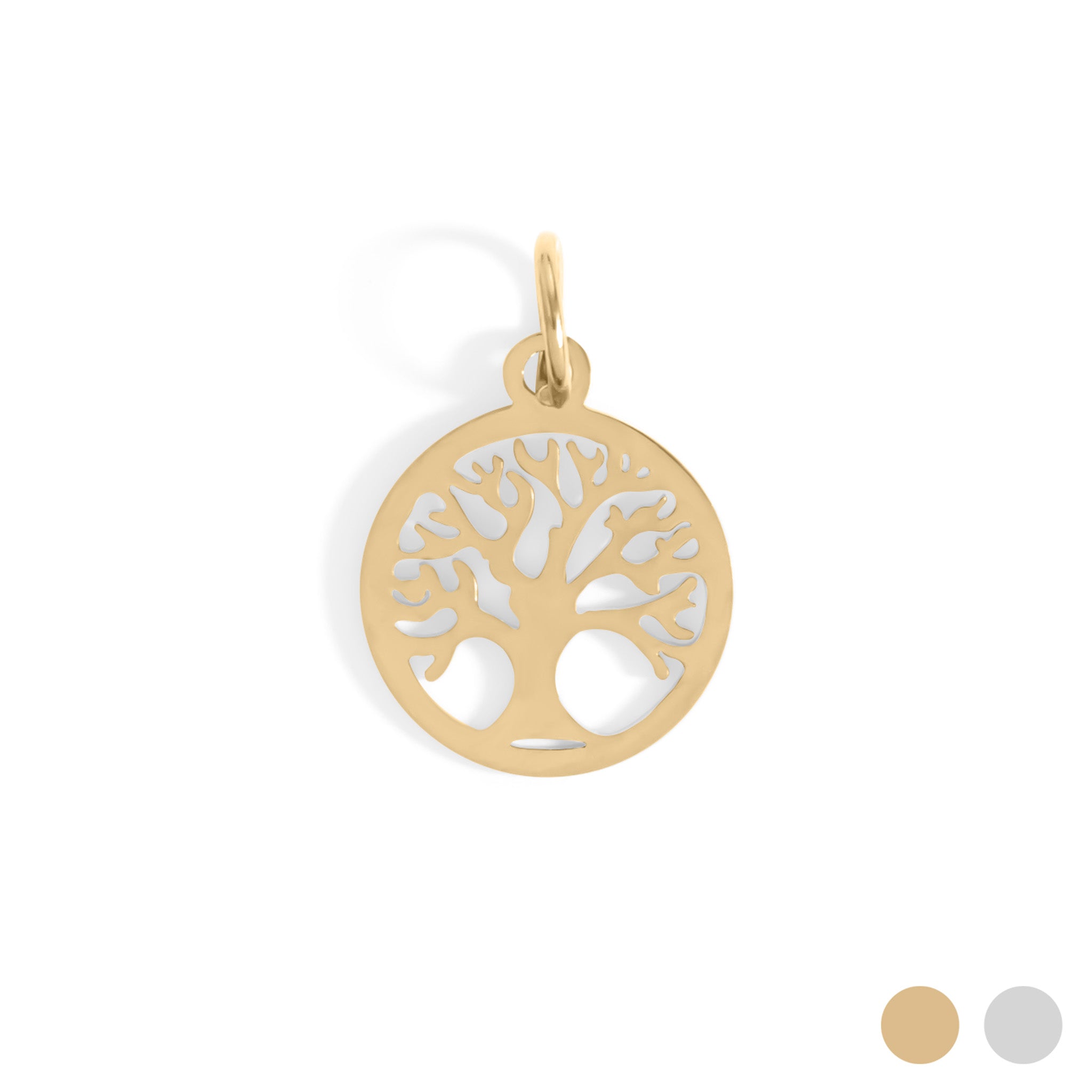 18K Gold PVD Stainless Steel Tree Of Life Charm