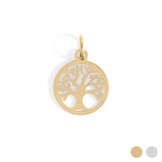 18K Gold PVD Stainless Steel Tree Of Life Charm