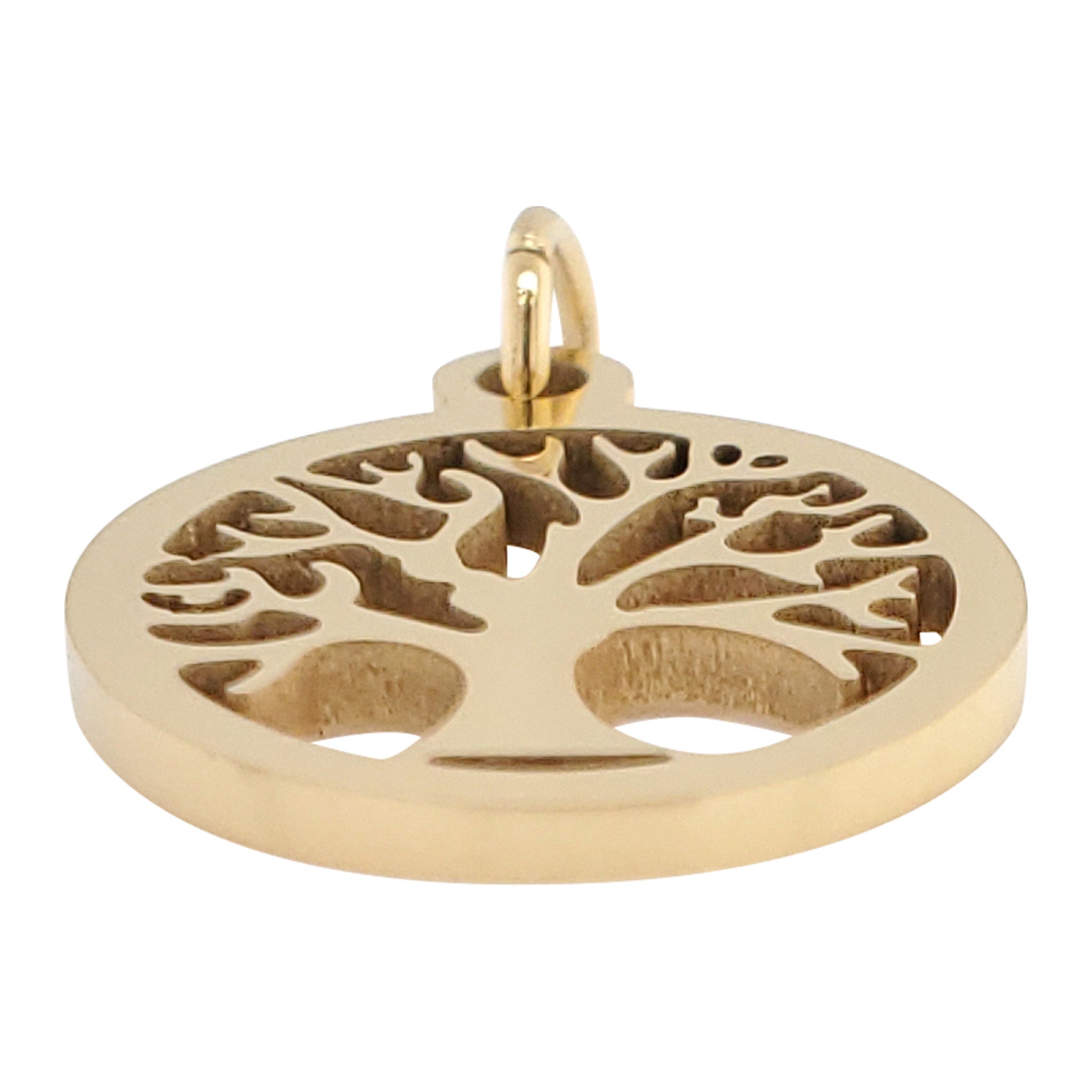 18K Gold PVD Coated Stainless Steel Tree of Life Charm