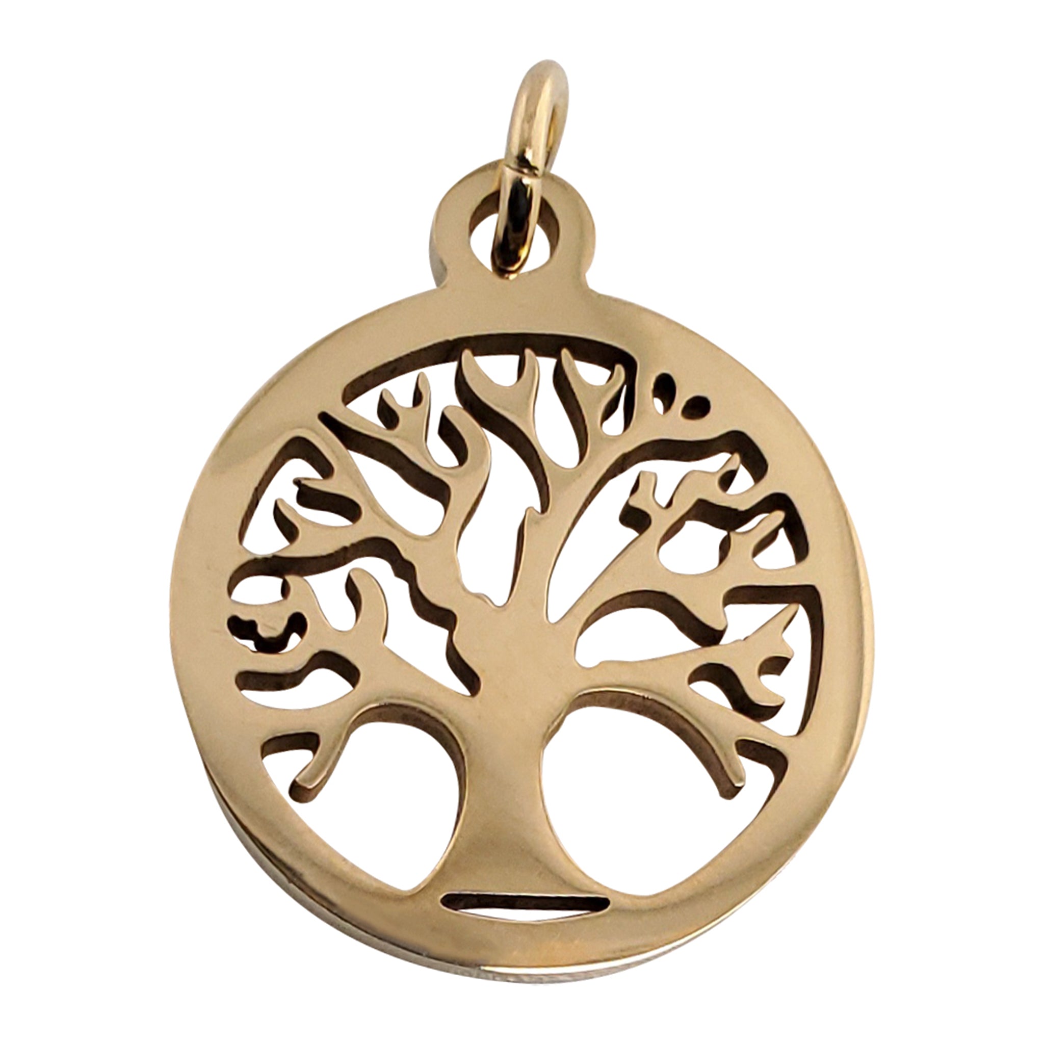 18K Gold PVD Coated Stainless Steel Tree of Life Charm