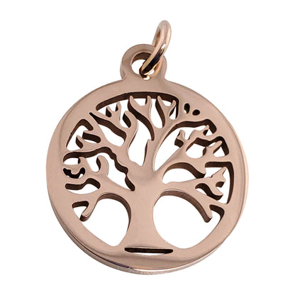 18K Gold PVD Coated Stainless Steel Tree of Life Charm