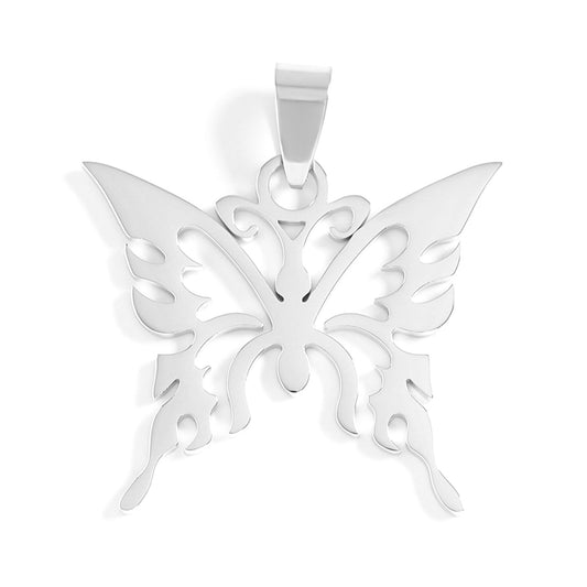 Stainless Steel Cutout Butterfly Pendant