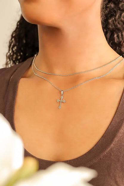 Stainless Steel Blank Cross Pendant