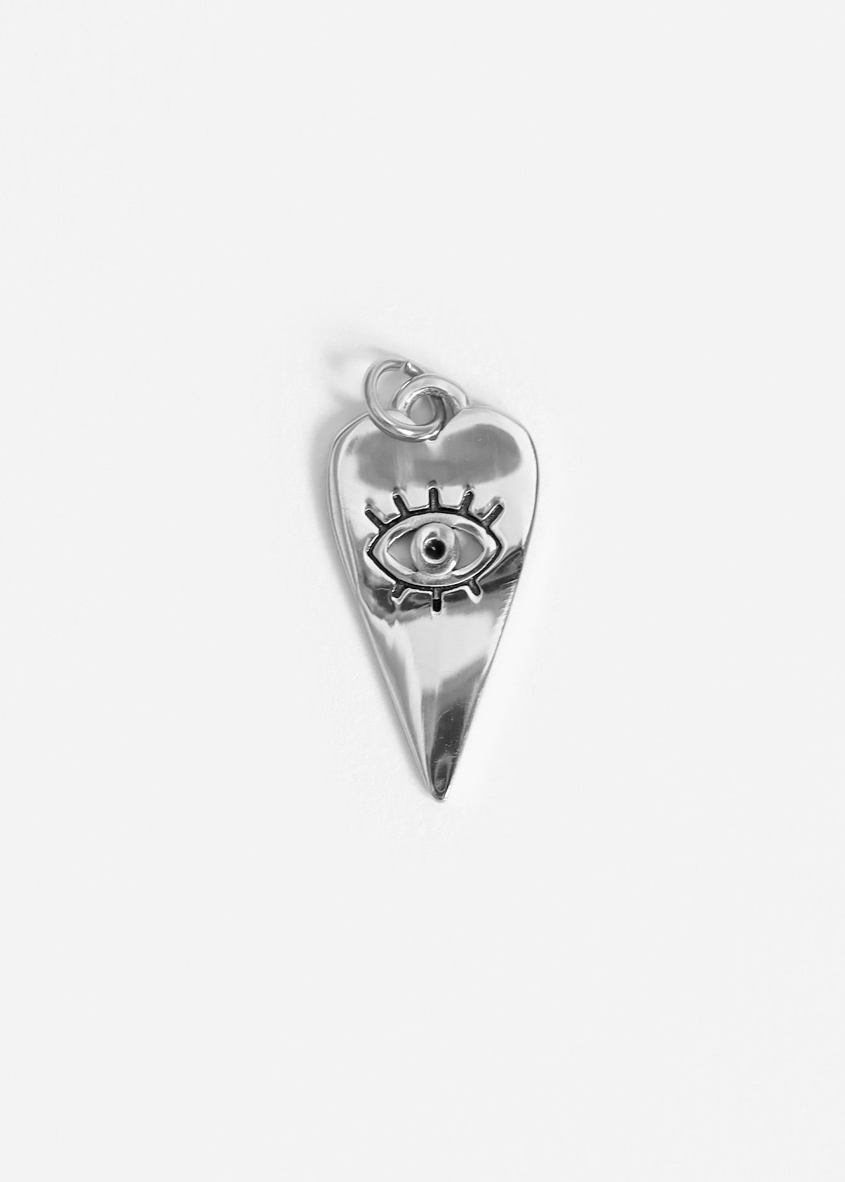 Stainless Steel Evil Eye Heart Charm