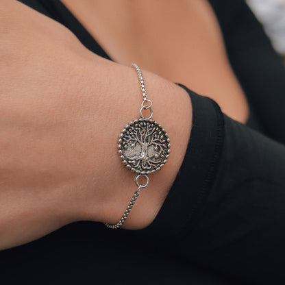18K Gold PVD Stainless Steel Adjustable Bead Cinch Bolo Chain Bracelet
