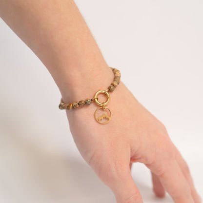 18K Gold PVD Stainless Steel Mountain Charm