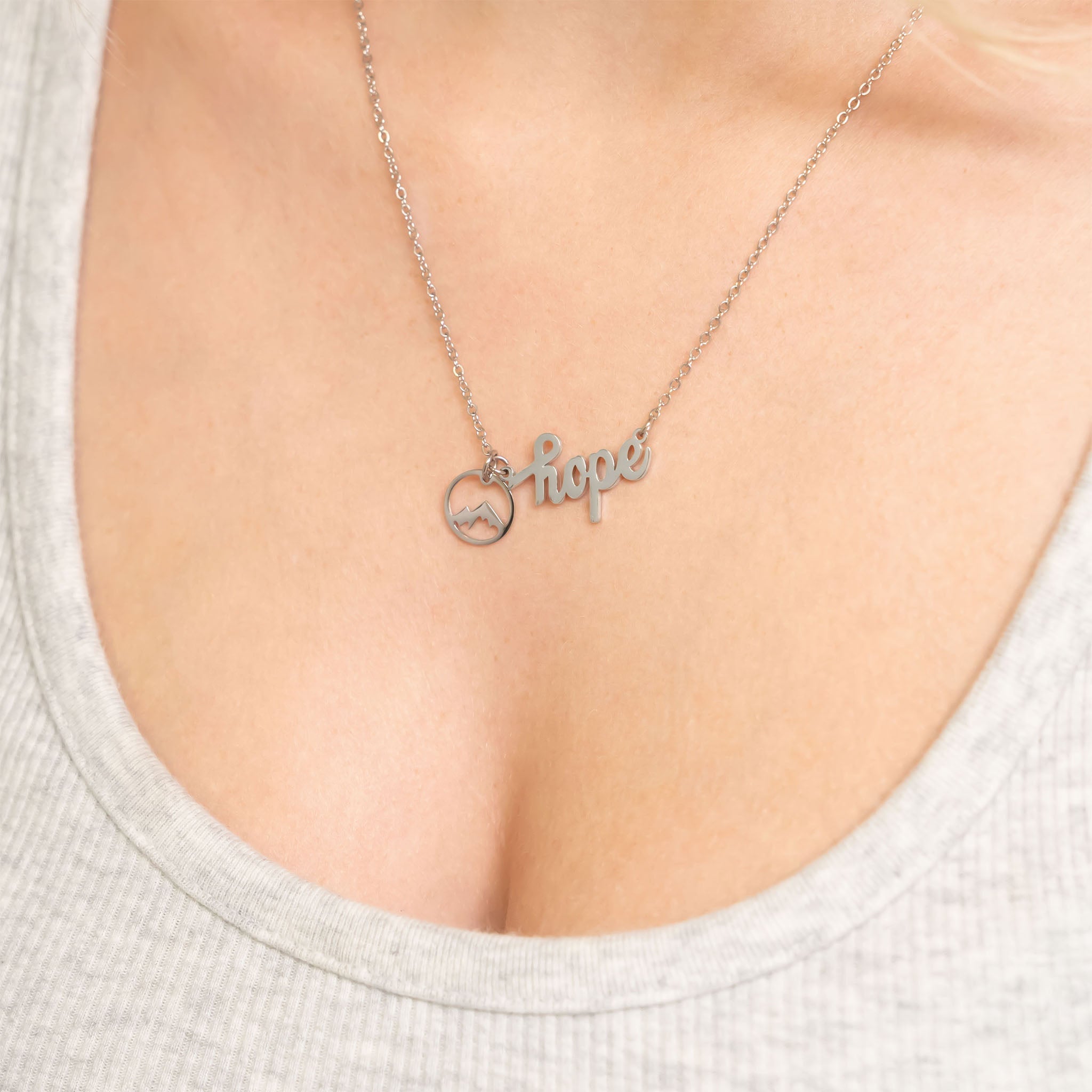 18K Gold PVD Stainless Steel Mountain Charm