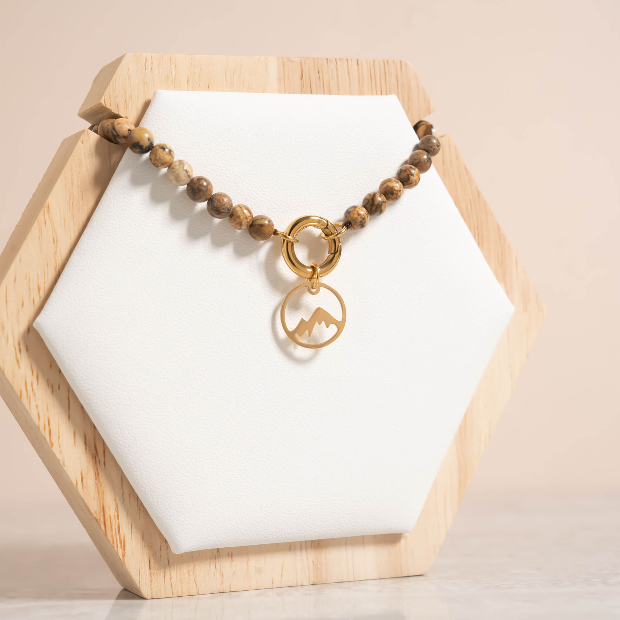 18K Gold PVD Stainless Steel Mountain Charm