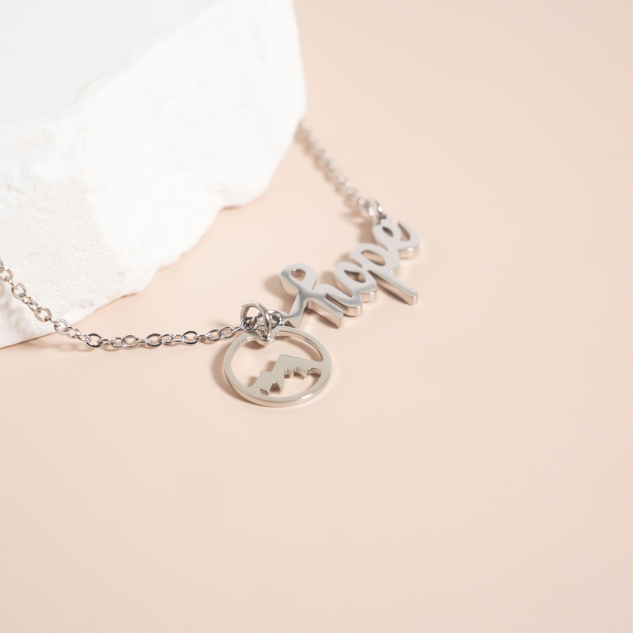 18K Gold PVD Stainless Steel Mountain Charm