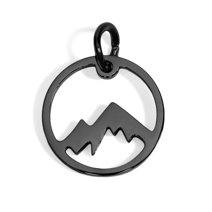 18K Gold PVD Stainless Steel Mountain Charm